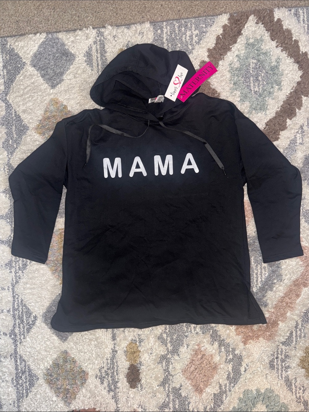 Times Two Maternity “MAMA" Hoodie Pullover
